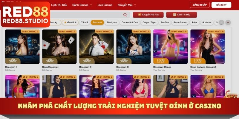 Khám phá chất lượng trải nghiệm tuyệt đỉnh ở Casino